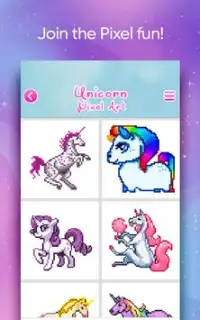 Unicorn Number Coloring - Pixel Art No.Draw Screen Shot 2