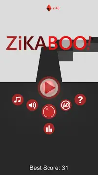 ZiKaBoo! - 3D Зигзаг игра в мяч Screen Shot 0