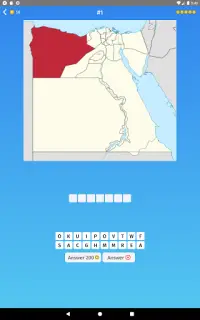 Egypt: Regions & Provinces Map Quiz Game Screen Shot 7