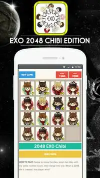 🌟 2048 EXO Chibi Edition Game Screen Shot 3