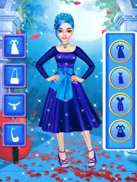 Голубая принцесса - макияж салон игры для девочек Screen Shot 2