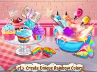 Rainbow Desserts Bakery Party Screen Shot 2