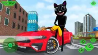 Cartoon Cat Crime City Hero 3D: Gangster Mafia Cat Screen Shot 1