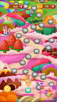 Divertido juego de disparos de frutas y dulces Screen Shot 1