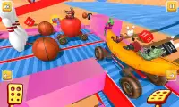 Superhero Fruit Car Race Banana Racing Stunts Screen Shot 2
