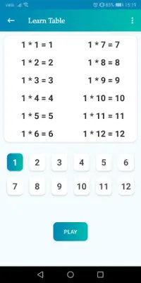 Math Game ! Multiplication table. Learn and Play! Screen Shot 1