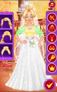 Princesa do casamento A menina no vestido branco Screen Shot 2