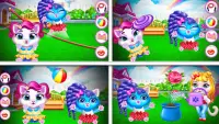 Mommy & Twins Baby kitty Hairdresser Beauty Salon Screen Shot 6