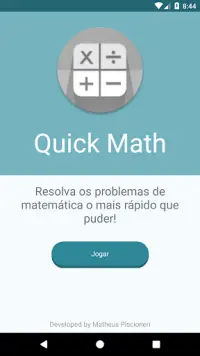 Quick Math - Resolva problemas de matemática! Screen Shot 0