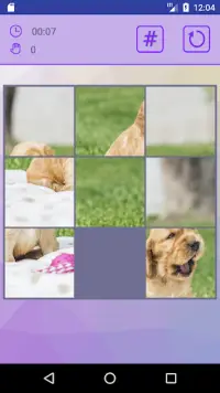 Dogs Sliding Puzzle Screen Shot 2