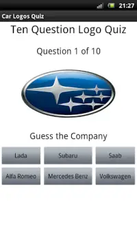 Car Logos Quiz Screen Shot 0