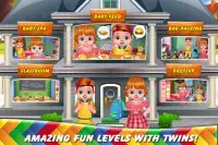 Twins Baby First Day at School Screen Shot 1