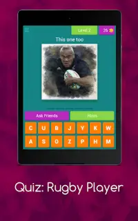 Rugby Players Picture Quiz Game Screen Shot 13