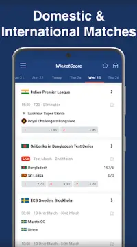 WicketScore: Cricket Live Line Screen Shot 6