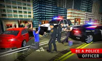US Police Car Chase Cop Robot Transform Simulator Screen Shot 3