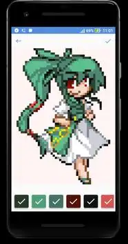 Anime & Manga Color by Number - Cute Pixel Art Screen Shot 0