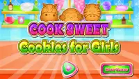 लड़कियों के लिए मिठाई कुकीज़ खाना बनाना Screen Shot 7