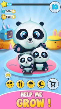 Pu - Cute giant panda bear, virtual pet care game Screen Shot 1