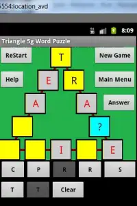 Word Triangle 5g puzzle Screen Shot 1