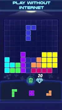 Block Puzzle : Classic Glow Screen Shot 1