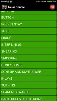Tailor Course Screen Shot 3