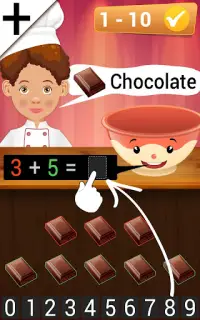 لعبة الرياضيات - يتعلم الأطفال الرياضيات Screen Shot 0