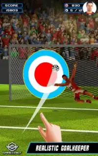 Flick Fußball Shoot 3D Spiel Screen Shot 1