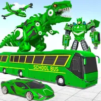 School Bus Robot Car Game Screen Shot 0