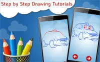 How to Draw Cartoon Cars  Step by Step Drawing App Screen Shot 2