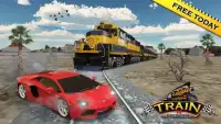 Real Train vs Car Racing 2018 - Car Driving Games Screen Shot 0