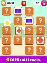 puzzle de match pour les enfants - jeux de mémoire Screen Shot 1