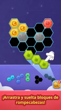 Juegos de puzzles hexagonales Screen Shot 2