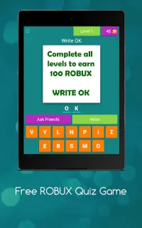 Free ROBUX Quiz Game Screen Shot 12