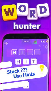 Word Hunter - Word Game 🇺🇸 Screen Shot 1
