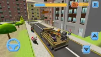 Blocky Vegas Crime Simulator:Prisoner Survival Bus Screen Shot 2