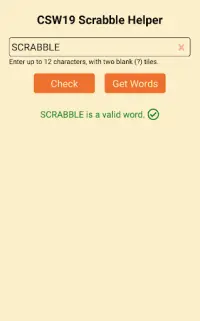 Offline Scrabble Helper Screen Shot 1