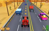 блочный машина шоссе гонщик: движение гонки игра Screen Shot 4