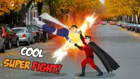 Flying Superhero vs Incredible Hero Street Fight Screen Shot 0