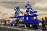 Polizia Aereo Trasporto Gioco -Trasform Robot Auto Screen Shot 4