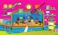 मछली मछलीघर धो: पालतू देखभाल और घर की सफाई खेल Screen Shot 3