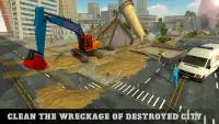 Excavator Crane Robot Transformation City Survival Screen Shot 0
