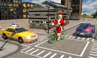 Bicycle Santa Christmas Pizza Delivery Screen Shot 2