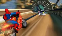 Superhero Spider: Moto Bike racing Screen Shot 10