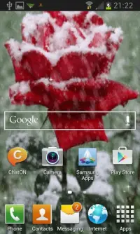 Icy Red Rose Live Wallpaper Screen Shot 2