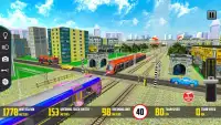 Euro Metro Train Racing 2017-3D Simulator jogo Screen Shot 7