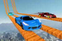 Longest Tightrope Mega Ramp Car Racing Stunts Game Screen Shot 0