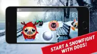 Зимняя Игра в Снежки: Ищи Собак и Щенков Screen Shot 0