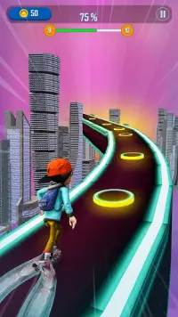 Neon Sky Roller 3D: Real Stake Fun Screen Shot 1