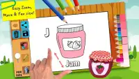 ABC alphabet flashcards coloring pages for kids Screen Shot 2