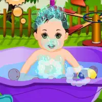 Kids Game: Garden Baby Bathing Screen Shot 0